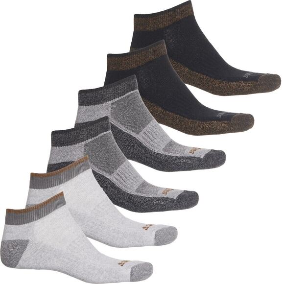 NEW Dickies Men Performance-Outdoor No-Show Socks 6 Pairs Sz 6-12 Black Assorted - Picture 1 of 16